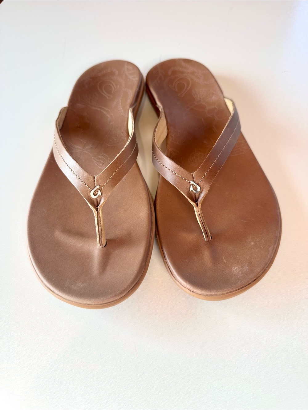 NWOT Women’s OluKai Honu Flip Flop Leather Sandals - Picture 7 of 11
